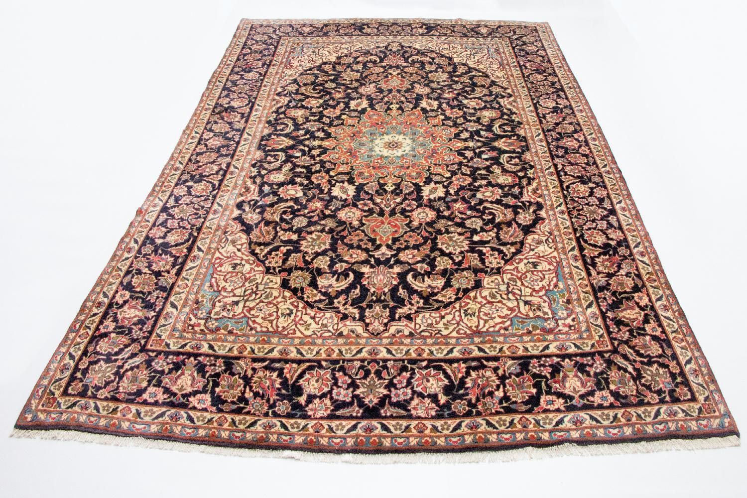 Tapis persan - Classique - 412 x 295 cm - bleu foncé