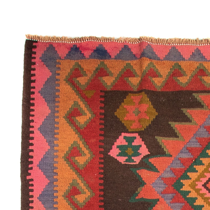 Tapis de couloir Tapis Kelim - Vieux - 330 x 155 cm - multicolore