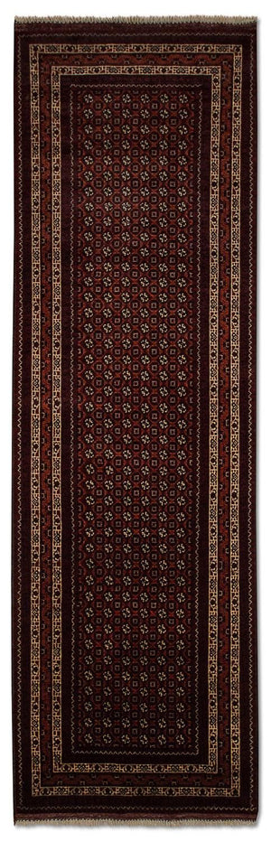 Tapis de couloir Tapis afghan - Boukhara - 292 x 86 cm - rouge