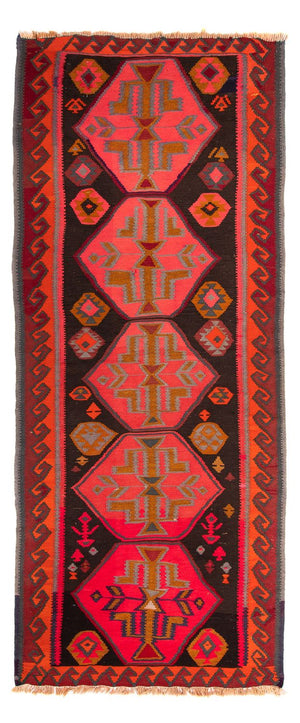 Tapis de couloir Tapis Kelim - Vieux - 325 x 140 cm - multicolore