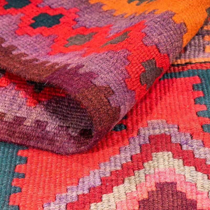 Tapis de couloir Tapis Kelim - Vieux - 335 x 150 cm - multicolore