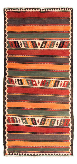Tapis de couloir Tapis Kelim - Vieux - 310 x 155 cm - multicolore