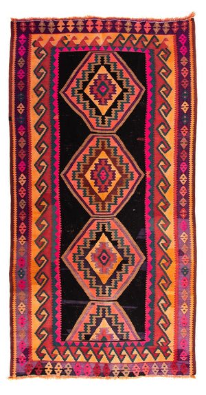 Tapis de couloir Tapis Kelim - Vieux - 310 x 160 cm - multicolore