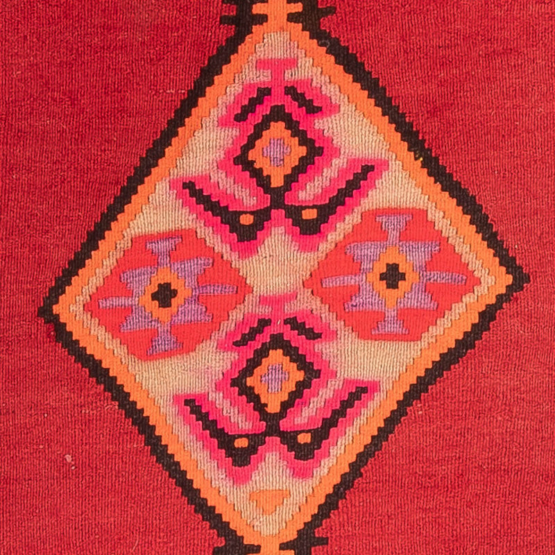 Tapis de couloir Tapis Kelim - Vieux - 490 x 190 cm - rouge