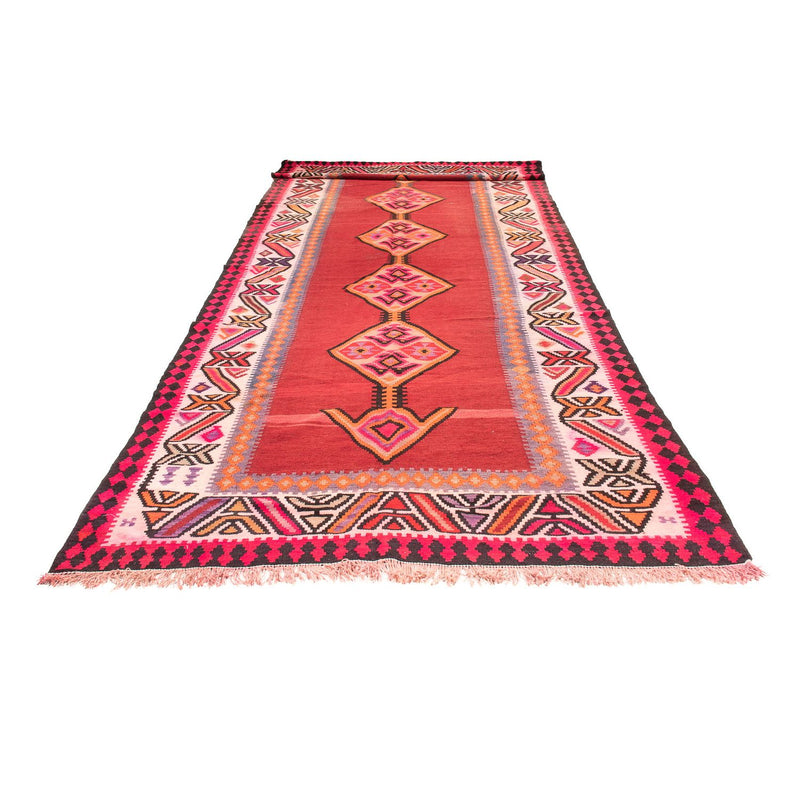 Tapis de couloir Tapis Kelim - Vieux - 490 x 190 cm - rouge