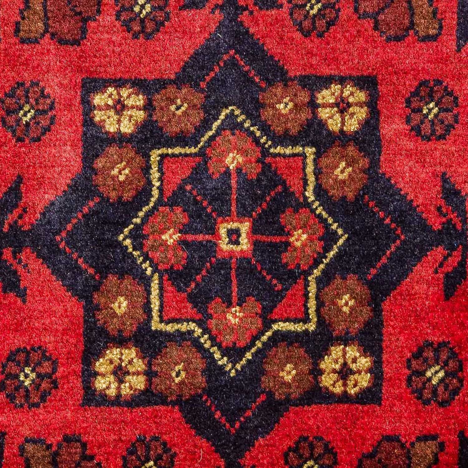 Tapis afghan - Kunduz - 196 x 124 cm - rouge