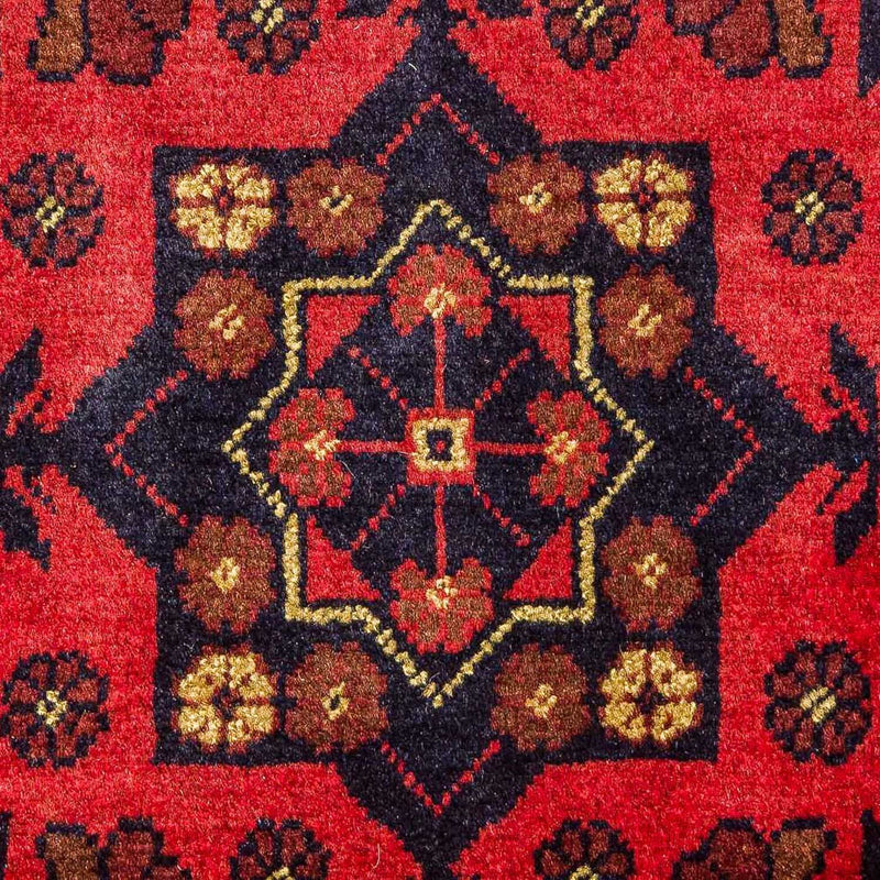 Tapis afghan - Kunduz - 196 x 124 cm - rouge