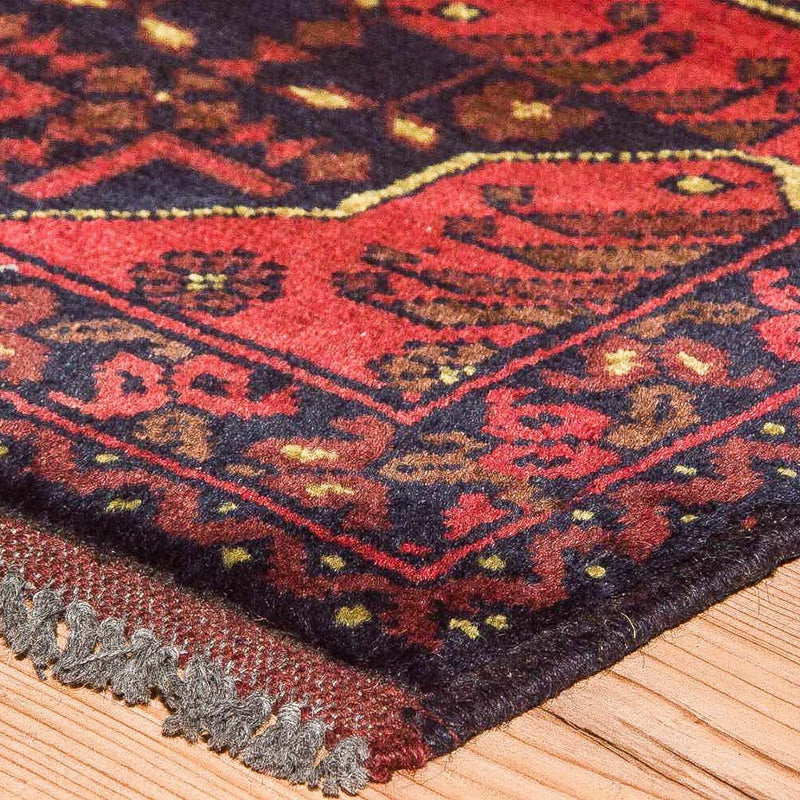 Tapis afghan - Kunduz - 196 x 124 cm - rouge