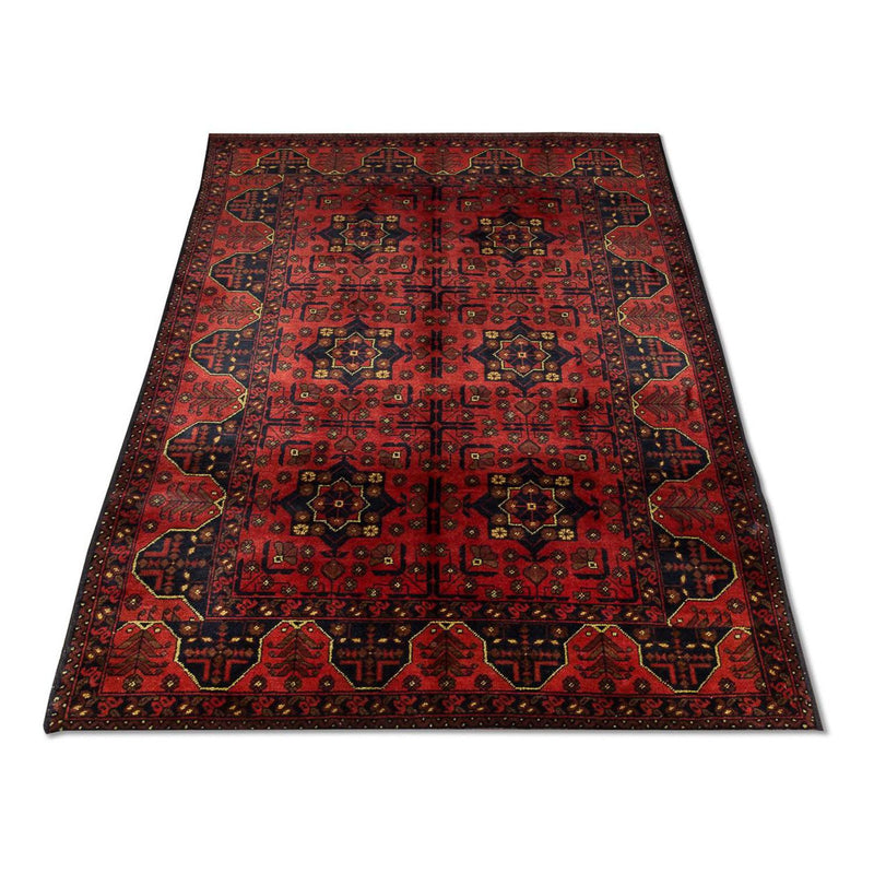 Tapis afghan - Kunduz - 196 x 124 cm - rouge