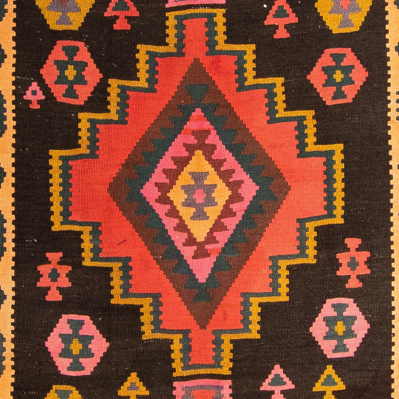 Tapis de couloir Tapis Kelim - Vieux - 300 x 150 cm - multicolore