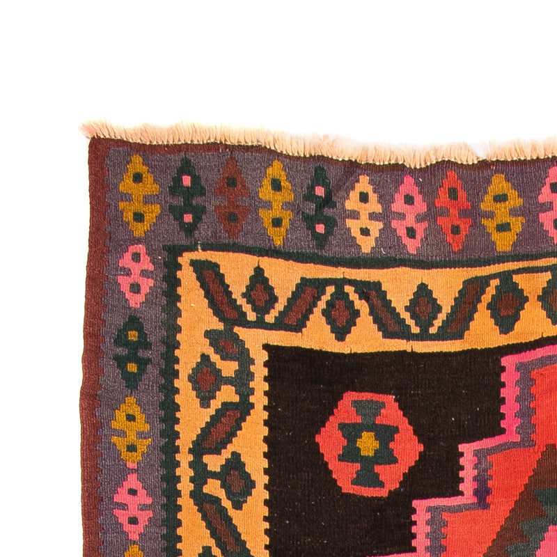 Tapis de couloir Tapis Kelim - Vieux - 300 x 150 cm - multicolore