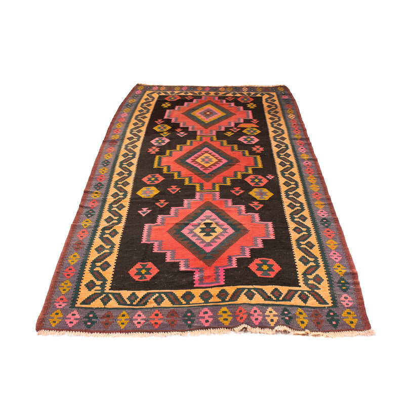 Tapis de couloir Tapis Kelim - Vieux - 300 x 150 cm - multicolore