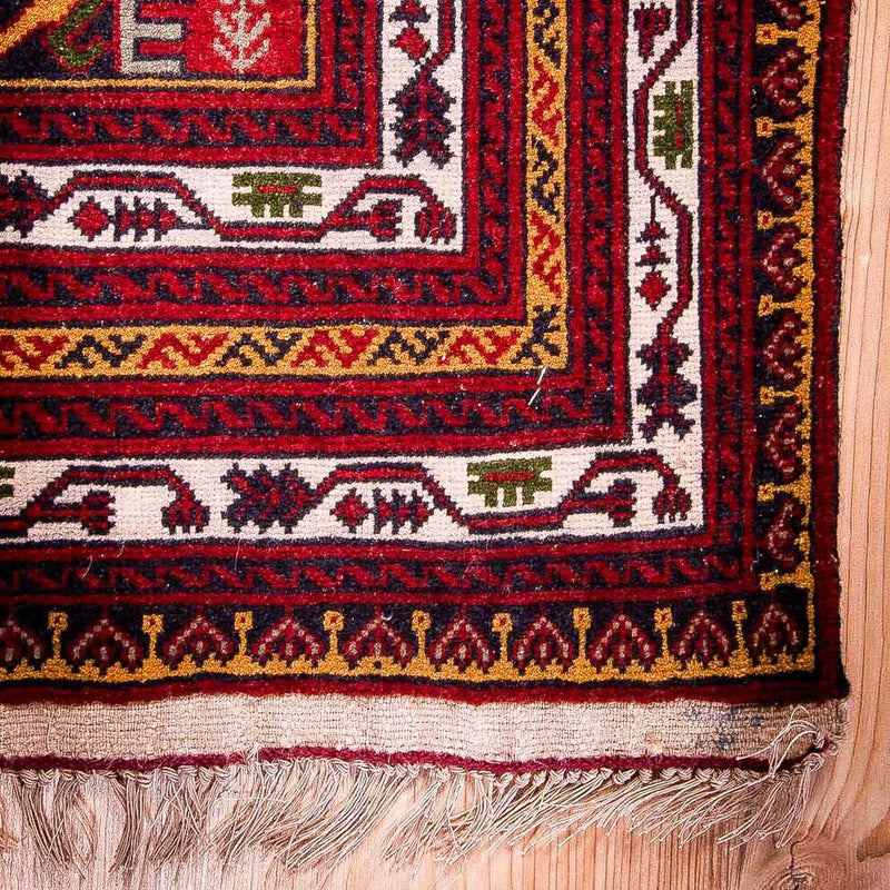 Tapis afghan - 145 x 92 cm - bleu