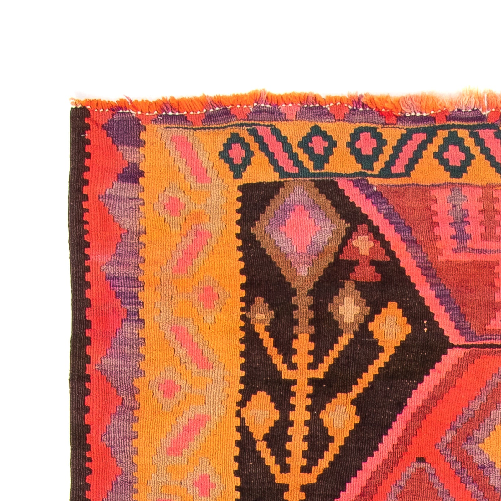 Tapis de couloir Tapis Kelim - Vieux - 305 x 160 cm - multicolore