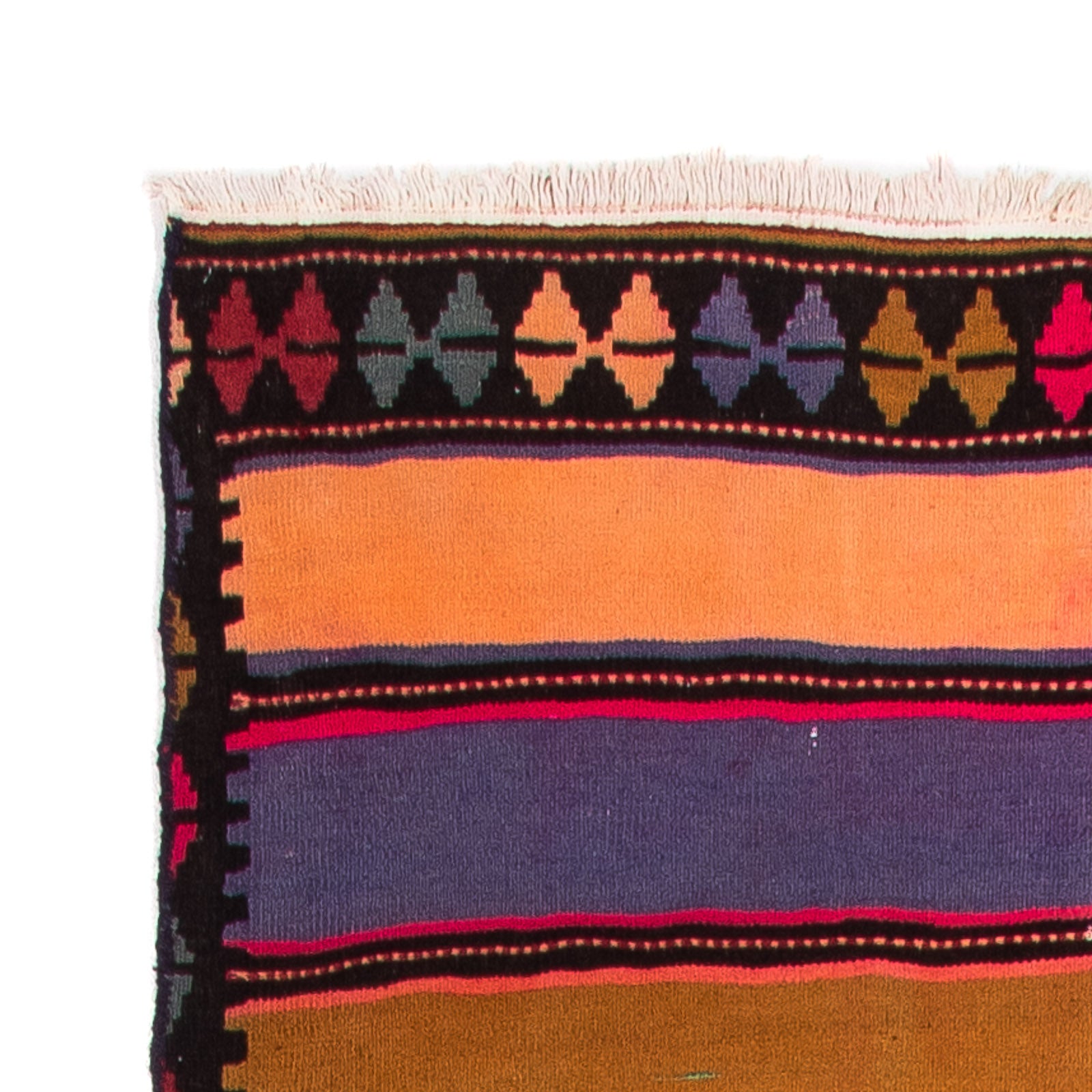 Tapis de couloir Tapis Kelim - Vieux - 370 x 137 cm - multicolore