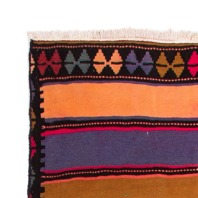 Tapis de couloir Tapis Kelim - Vieux - 370 x 137 cm - multicolore