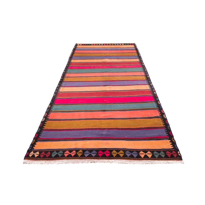 Tapis de couloir Tapis Kelim - Vieux - 370 x 137 cm - multicolore