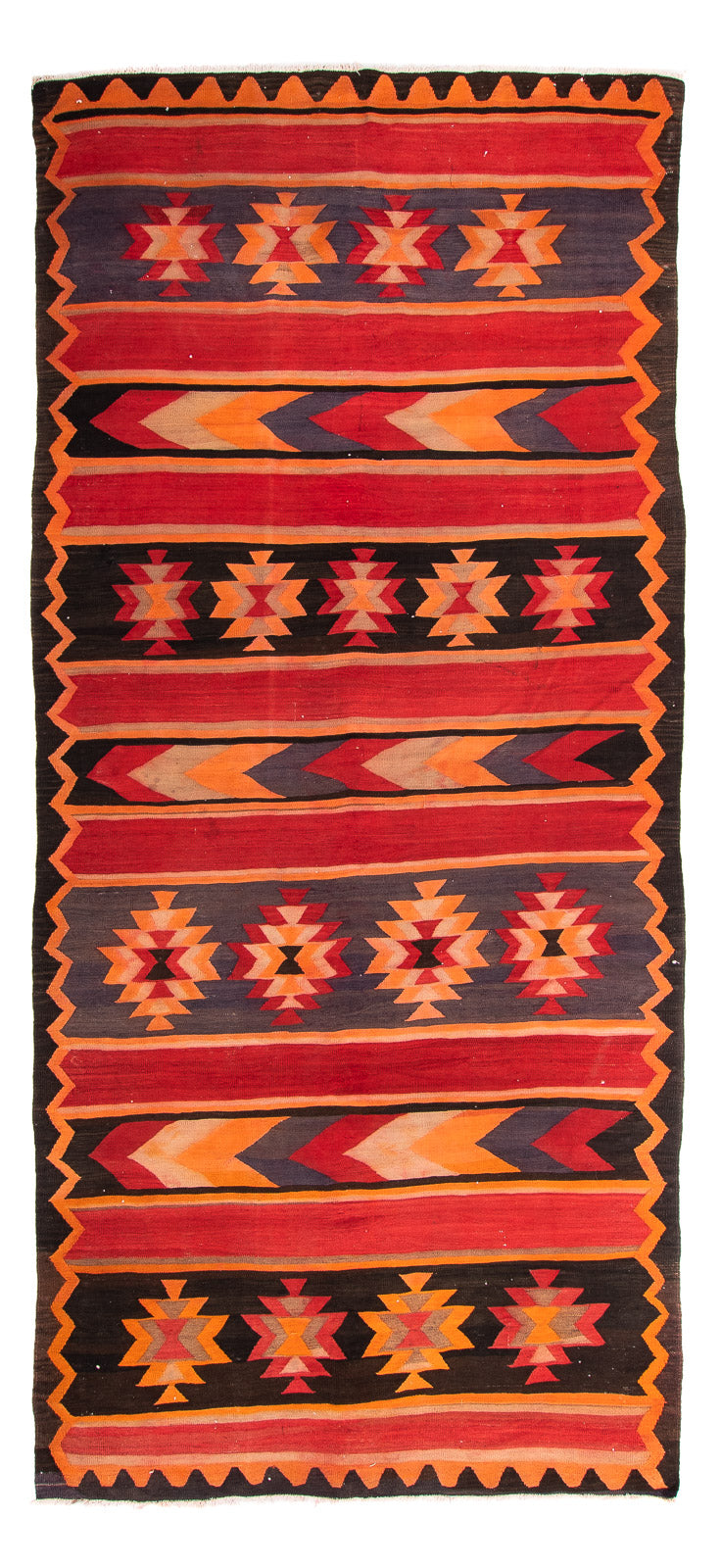 Tapis de couloir Tapis Kelim - Vieux - 325 x 150 cm - multicolore