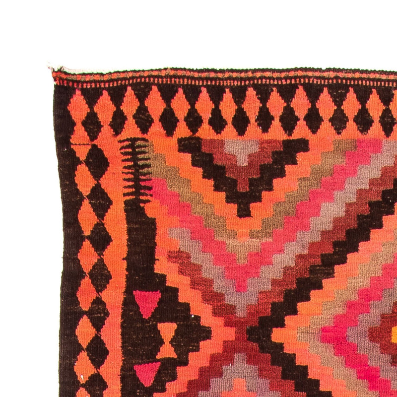 Tapis de couloir Tapis Kelim - Vieux - 370 x 140 cm - multicolore