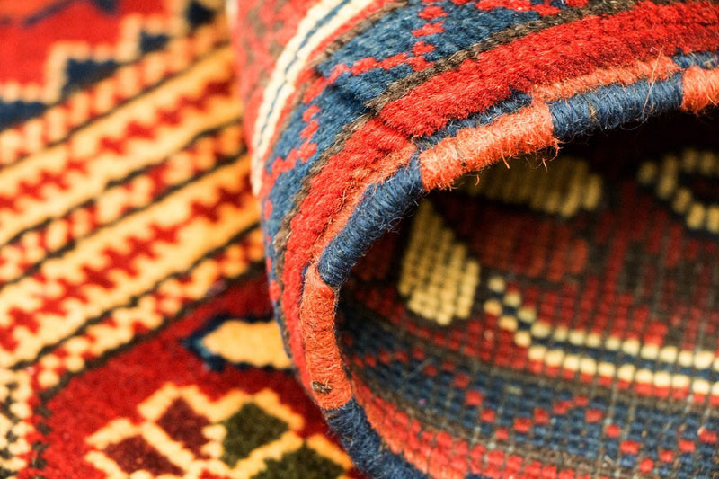 Tapis de couloir Tapis afghan - Hatschlu - 307 x 83 cm - rouge