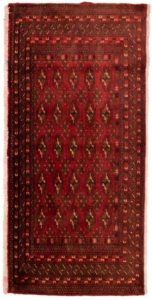 Tapis Turkaman - 130 x 60 cm - rouge
