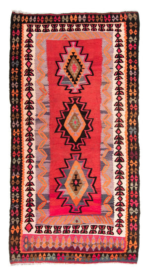 Tapis Kelim - Vieux - 280 x 142 cm - multicolore
