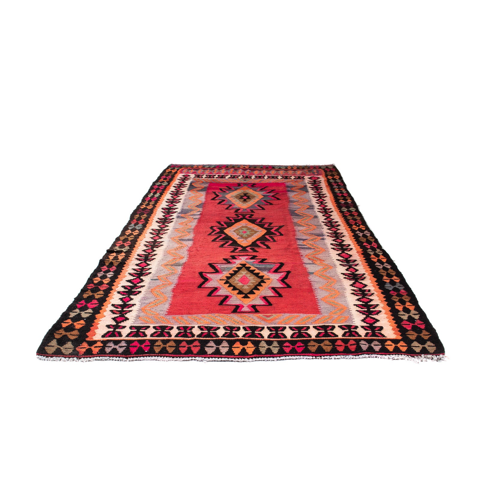 Tapis Kelim - Vieux - 280 x 142 cm - multicolore