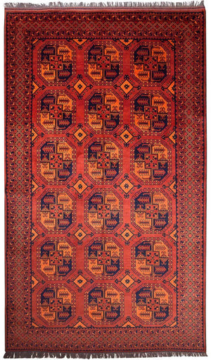 Tapis afghan - Kunduz - 300 x 199 cm - rouge