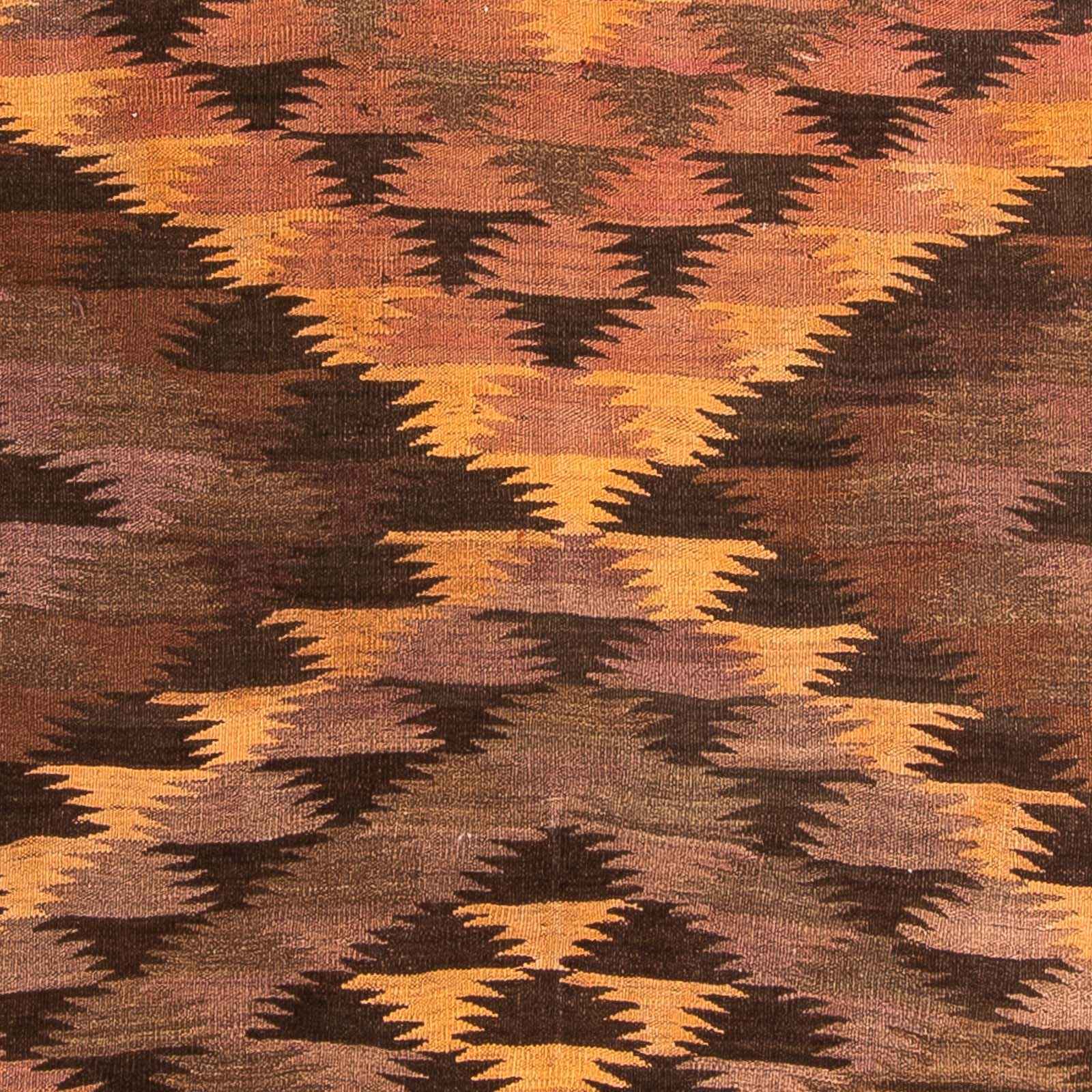 Tapis de couloir Tapis Kelim - Vieux - 380 x 145 cm - multicolore
