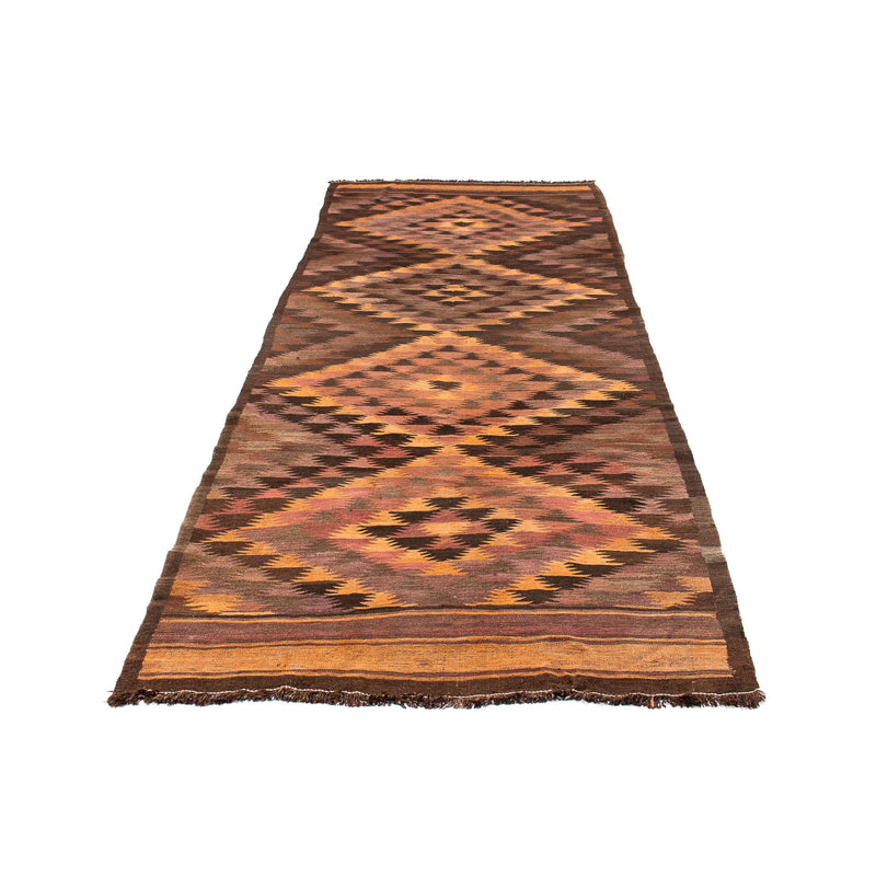 Tapis de couloir Tapis Kelim - Vieux - 380 x 145 cm - multicolore
