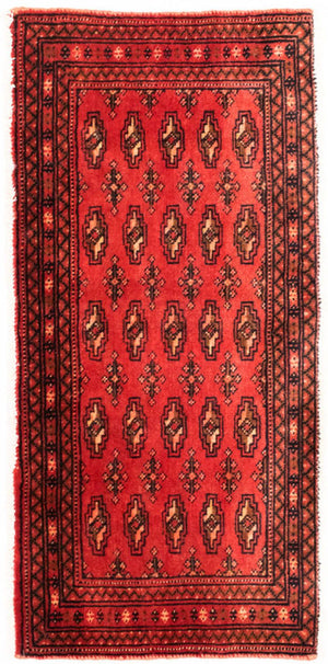 Tapis de couloir Tapis Turkaman - 100 x 50 cm - rouge