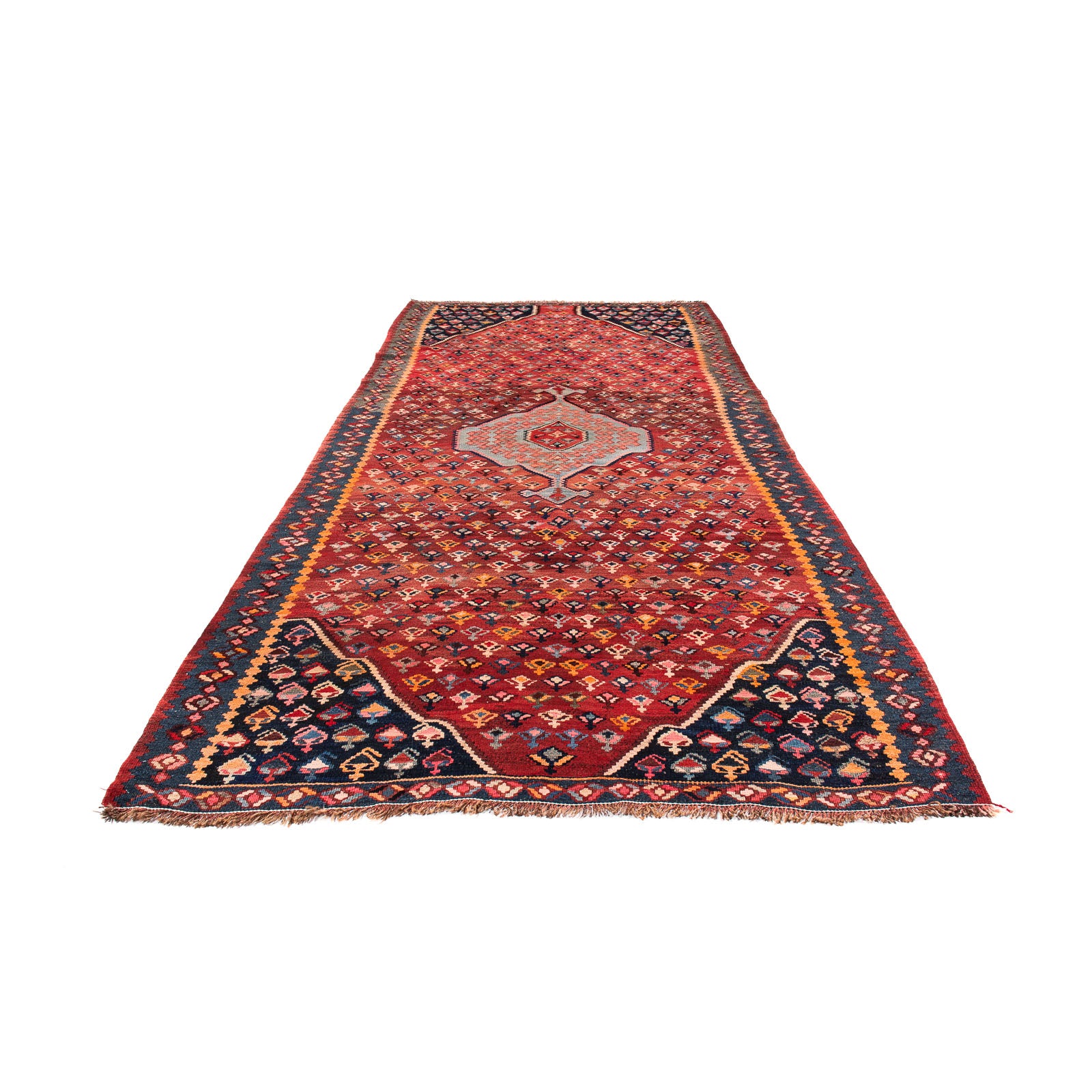 Tapis Kelim - Vieux - 340 x 170 cm - multicolore