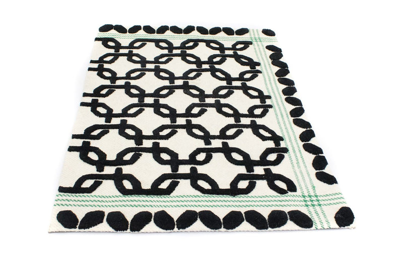Tapis en laine - 132 x 95 cm - beige