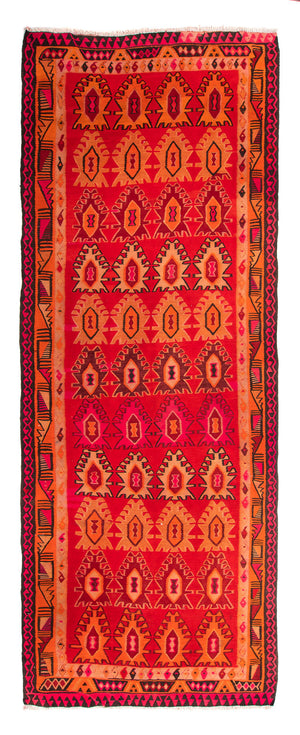 Tapis de couloir Tapis Kelim - Vieux - 395 x 155 cm - multicolore