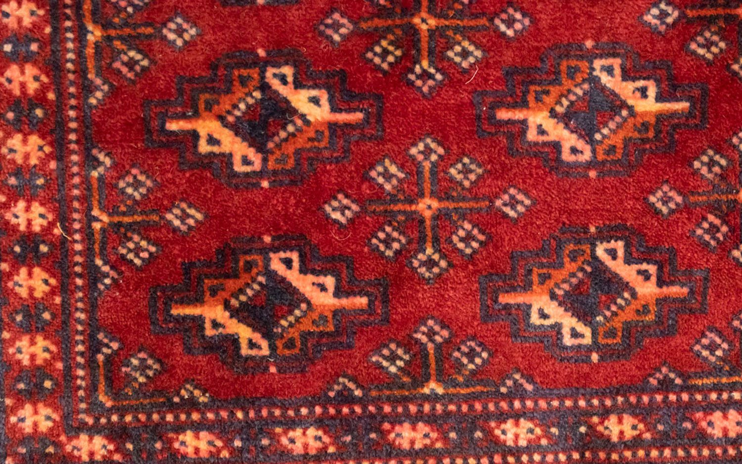 Tapis de couloir Tapis Turkaman - 100 x 50 cm - rouge