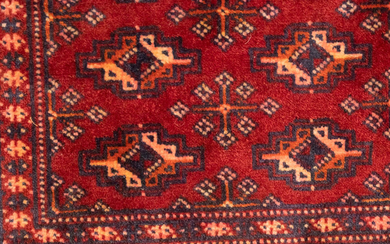 Tapis de couloir Tapis Turkaman - 100 x 50 cm - rouge