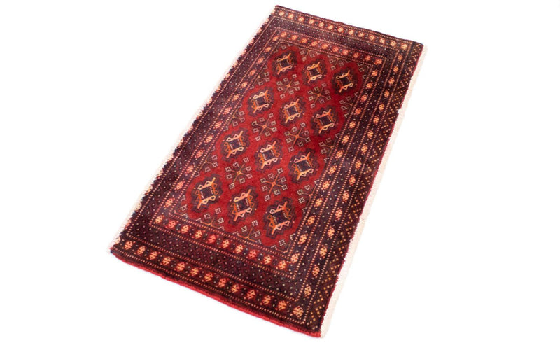 Tapis de couloir Tapis Turkaman - 100 x 50 cm - rouge