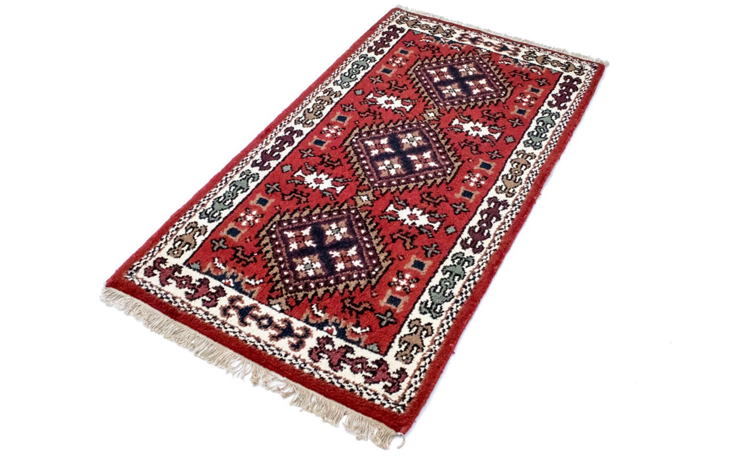 Tapis oriental - 160 x 90 cm - rouge