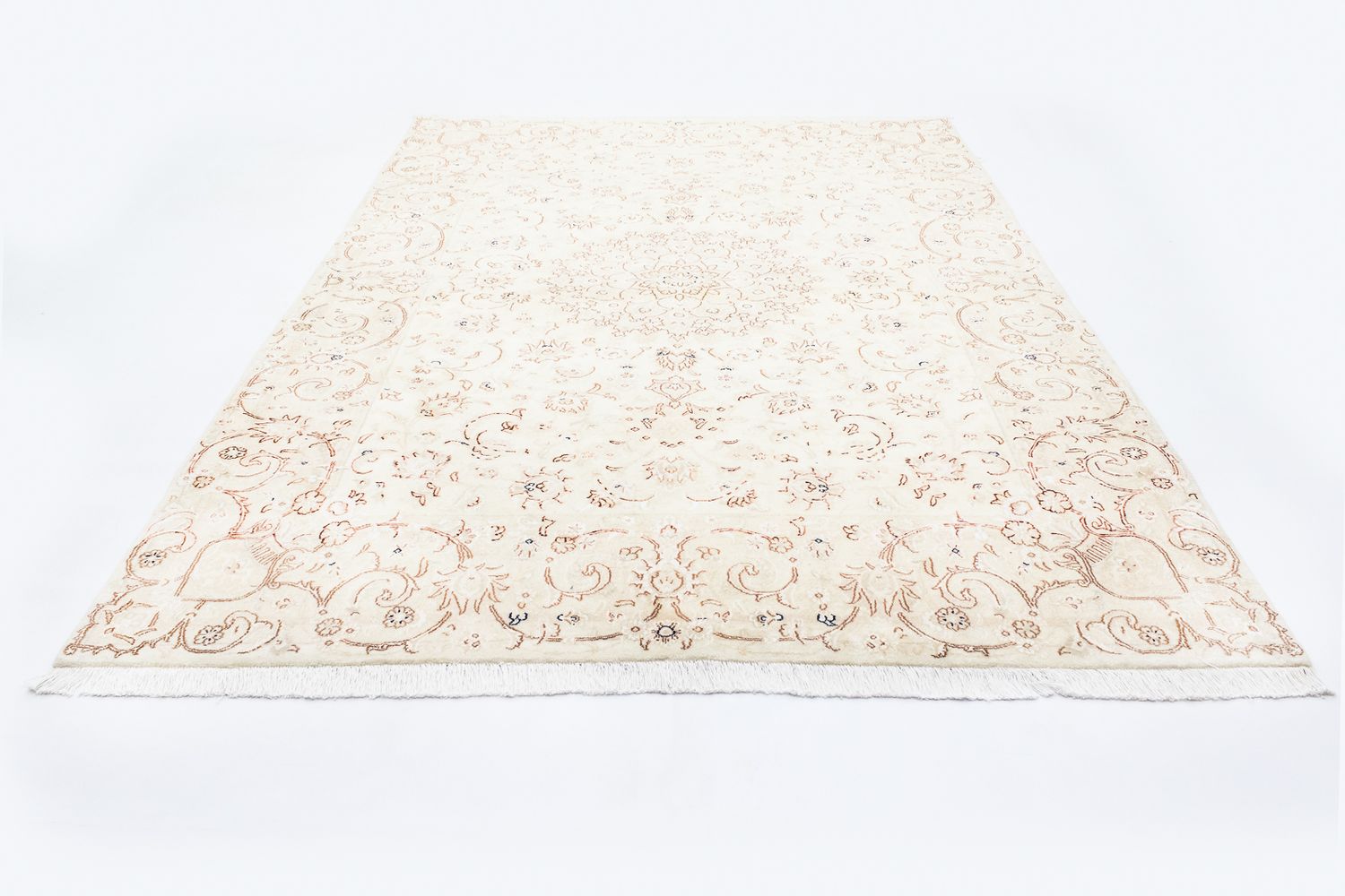 Tapis persan - Nain - Royal - 242 x 168 cm - beige