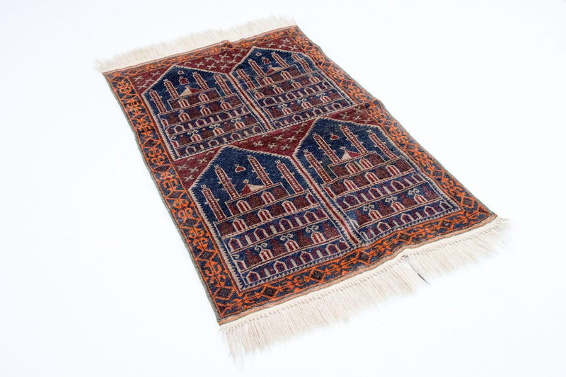 Tapis Belutsch - 135 x 104 cm - multicolore