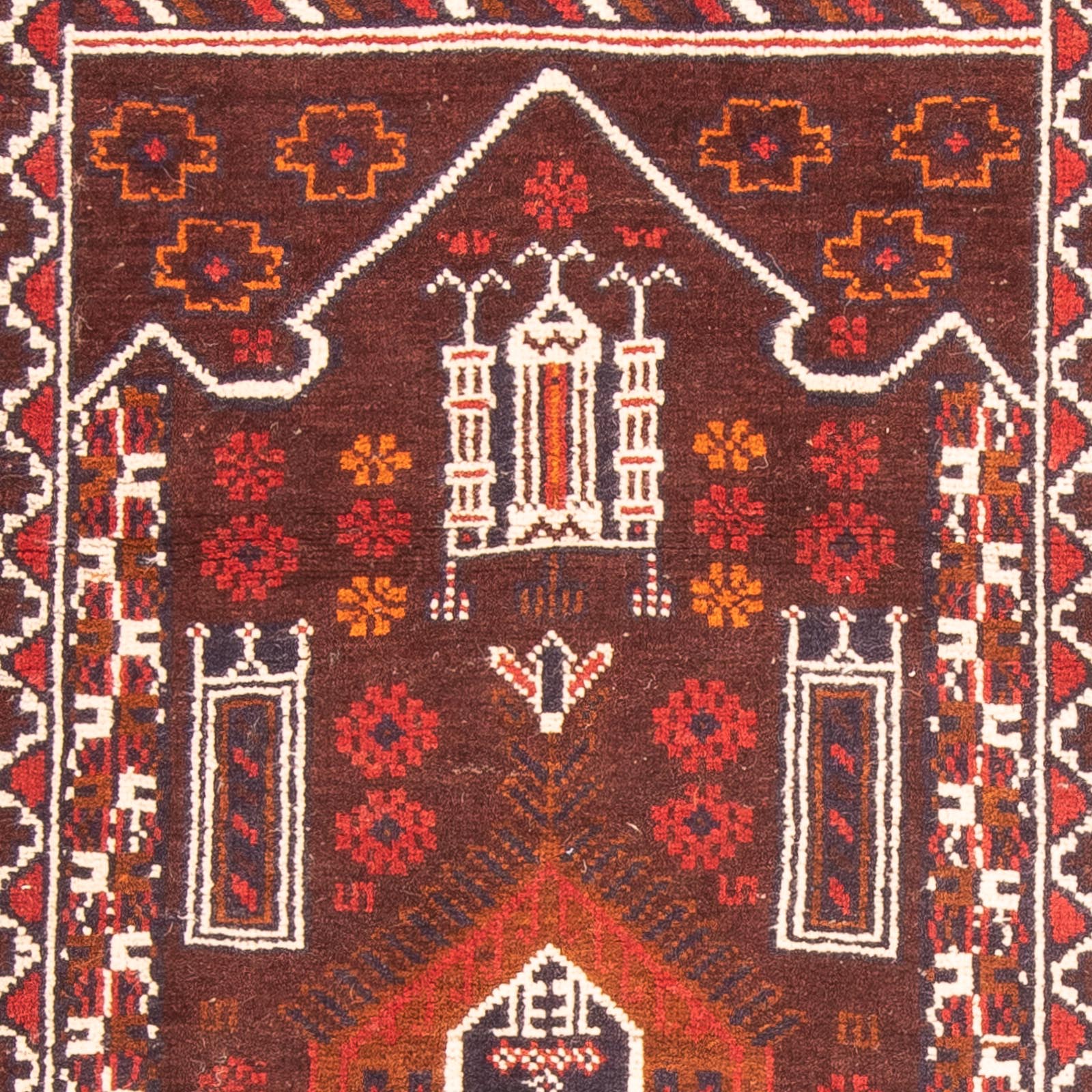 Tapis Belutsch - 127 x 80 cm - marron
