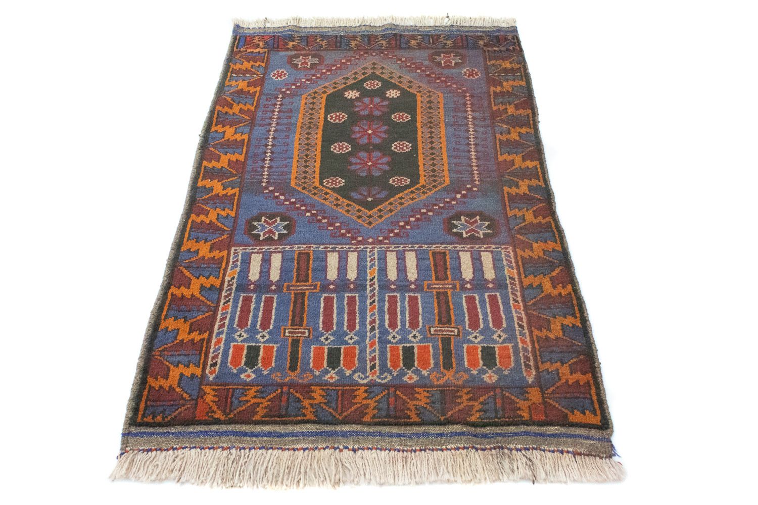 Tapis Belutsch - 134 x 81 cm - bleu