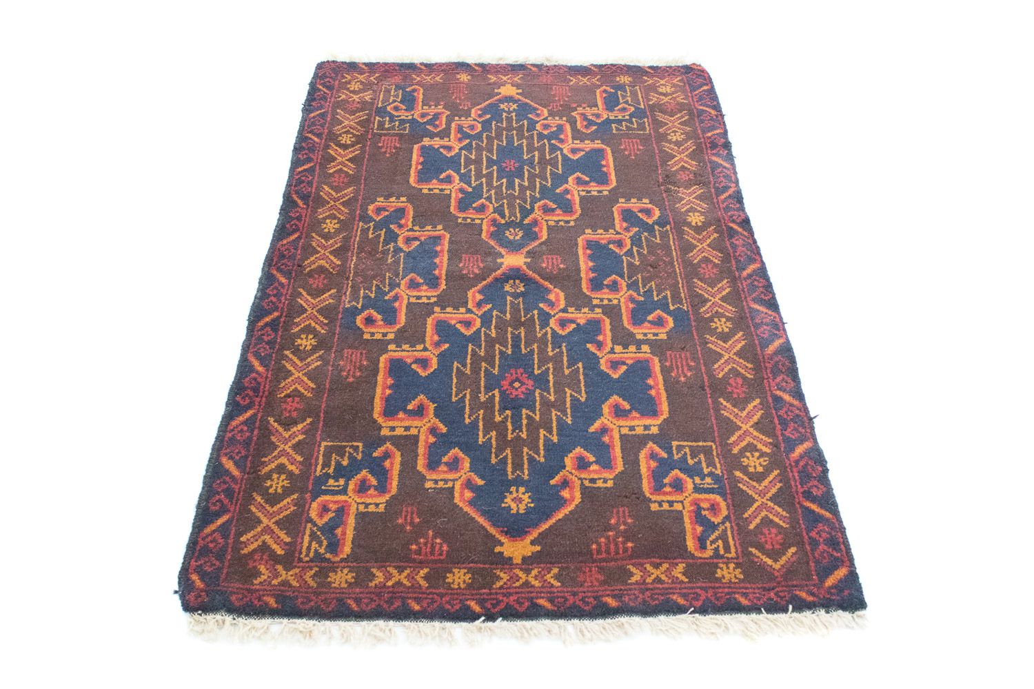 Tapis Belutsch - 131 x 87 cm - marron