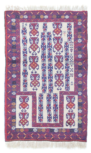 Tapis Belutsch - 129 x 77 cm - beige