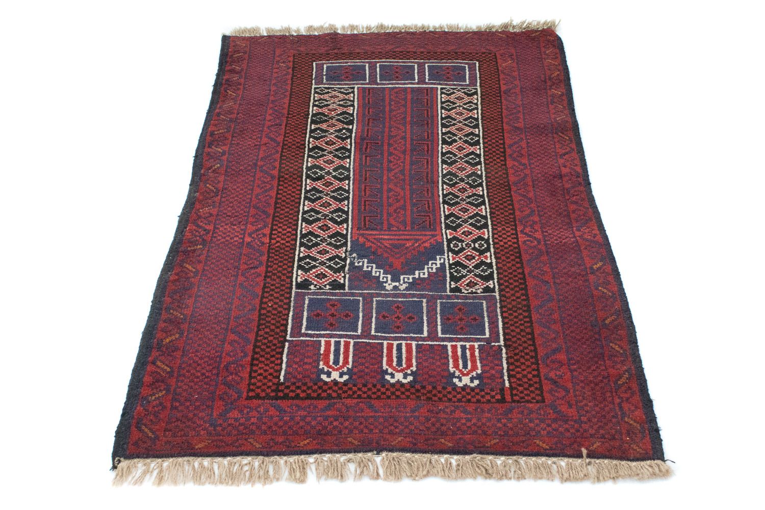 Tapis Belutsch - 131 x 85 cm - rouge