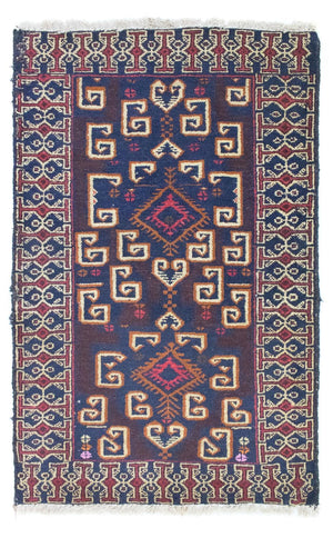 Tapis Belutsch - 130 x 80 cm - bleu