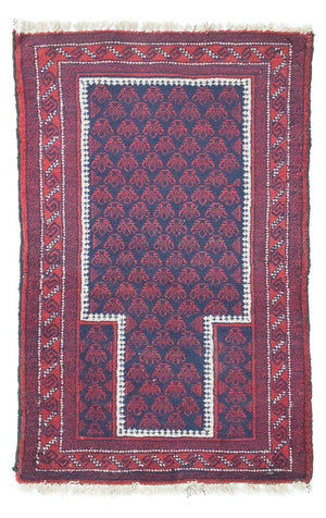 Tapis Belutsch - 136 x 80 cm - bleu