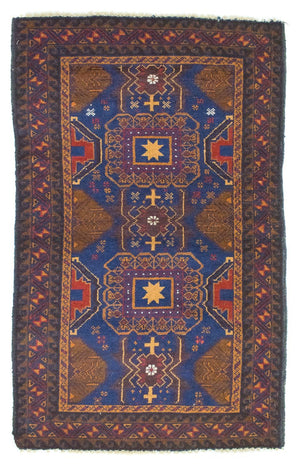 Tapis Belutsch - 137 x 81 cm - bleu
