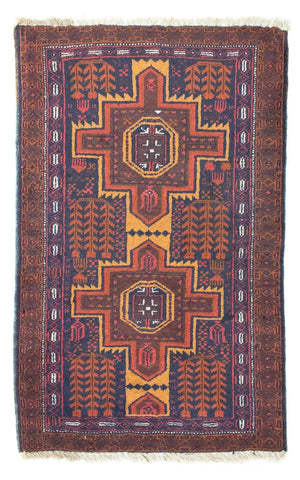 Tapis Belutsch - 133 x 82 cm - bleu