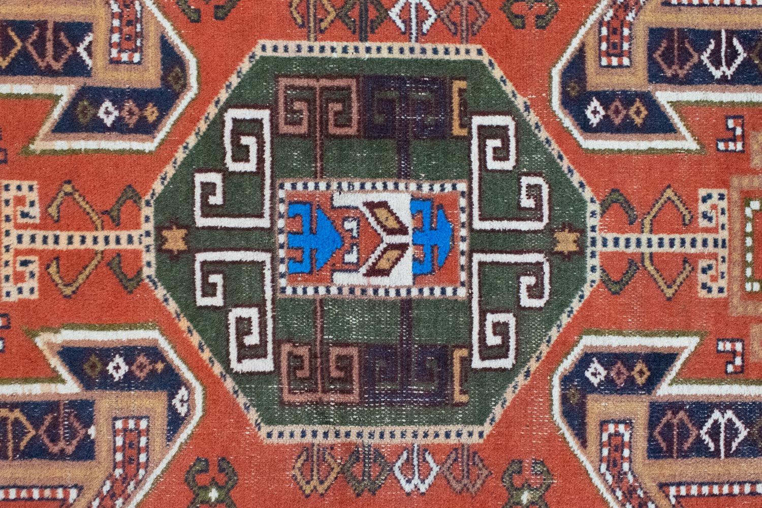 Tapis Turkaman - 160 x 125 cm - orange